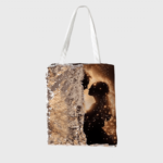 Romantic tote bag featuring a couples embrace with shimmering sequins and a starry background.